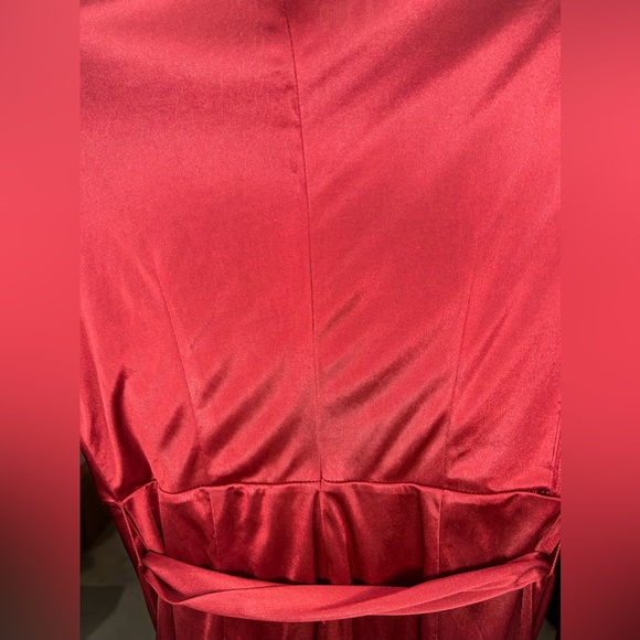 Women’s NWT Altuzarra Target Red Designer Polyester Wrap Dress Size Medium Flaw - Picture 5 of 7